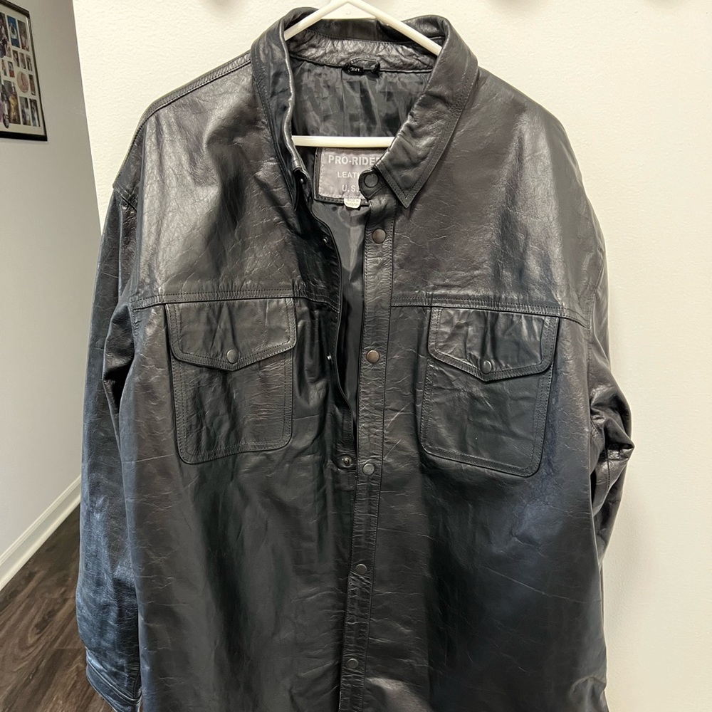 Pro Rider Leather long sleeve shirt 3X